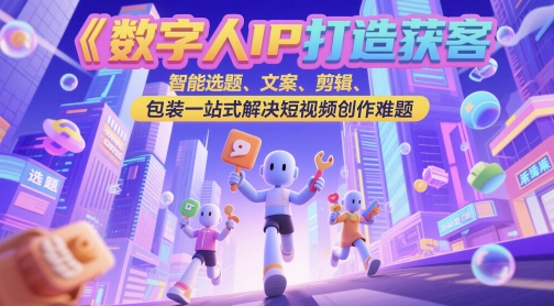 图片[1]-【2025.05.27】数字人IP打造获客变现实操课，智能选题、文案、剪辑、包装一站式解决短视频创作难题百度网盘免费下载-芽米宝库