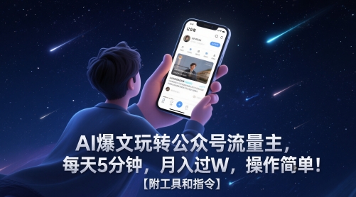 图片[1]-【2025.05.28】AI爆文玩转公众号流量主，每天5分钟，月入过W，操作简单！【附工具和指令】百度网盘免费下载-芽米宝库