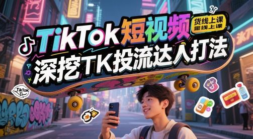 图片[1]-【2025.05.30】TikTok短视频带货线上课，深挖TK投流达人打法百度网盘免费下载-芽米宝库