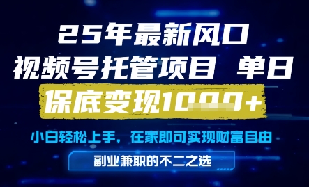 图片[1]-【2025.06.01】2025年最新风口，视频号托管项目，单日保底变现1k+，手把手教学百度网盘免费下载-芽米宝库
