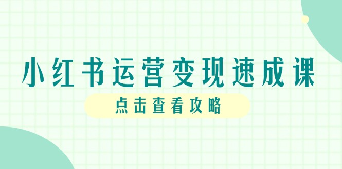 【2025.06.03】小红书运营变现速成课，账号搭建到暴力起号，个人IP全流程指南百度网盘免费下载-芽米宝库