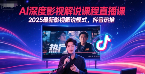 图片[1]-【2025.06.07】AI深度影视解说课程直播课，2025最新影视解说模式，抖音热推百度网盘免费下载-芽米宝库