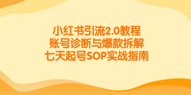 【2025.06.07】小红书引流2.0教程，账号诊断与爆款拆解，七天起号SOP实战指南百度网盘免费下载-芽米宝库