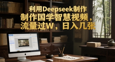 【2025.06.11】利用Deepseek制作国学智慧视频，流量过W，日入几张百度网盘免费下载-芽米宝库