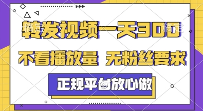图片[1]-【2025.06.12】转发视频一天300+，正规平台放心做，不看播放量，无粉丝要求，随时随地挣收益百度网盘免费下载-芽米宝库