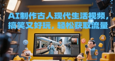 图片[1]-【2025.06.12】AI制作古人现代生活视频，搞笑又好玩，轻松获取流量百度网盘免费下载-芽米宝库