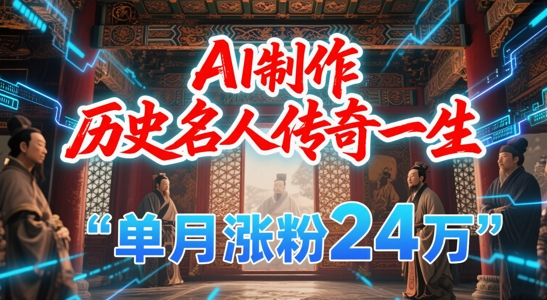 图片[1]-【2025.06.12】暴力起号！用AI制作历史名人传奇一生，单月涨粉24W，涨粉+变现赛道黑马来了百度网盘免费下载-芽米宝库