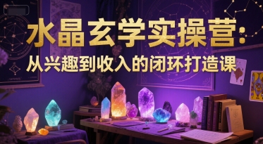 【2025.06.13】水晶玄学实操营：从兴趣到收入的闭环打造课百度网盘免费下载-芽米宝库