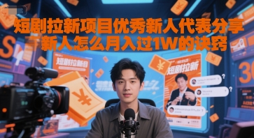 图片[1]-【2025.06.13】短剧拉新项目，优秀新人代表分享新人怎么月入过1W的诀窍百度网盘免费下载-芽米宝库
