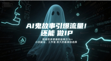 【2025.06.14】AI鬼故事引爆流量，还能做IP，视频号多渠道收益单日1k+，小白副业、工作室放大的最佳选择百度网盘免费下载-芽米宝库
