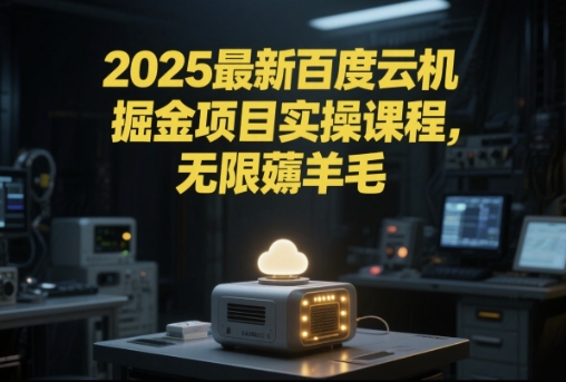 【2025.06.15】2025最新百度云机掘金项目，实操课程单窗口保底5-10元，月收益单窗口150+百度网盘免费下载-芽米宝库