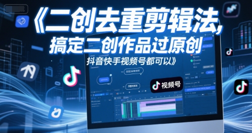图片[1]-【2025.06.15】短视频二创去重剪辑法，搞定二创作品过原创，抖音快手视频号都可以百度网盘免费下载-芽米宝库