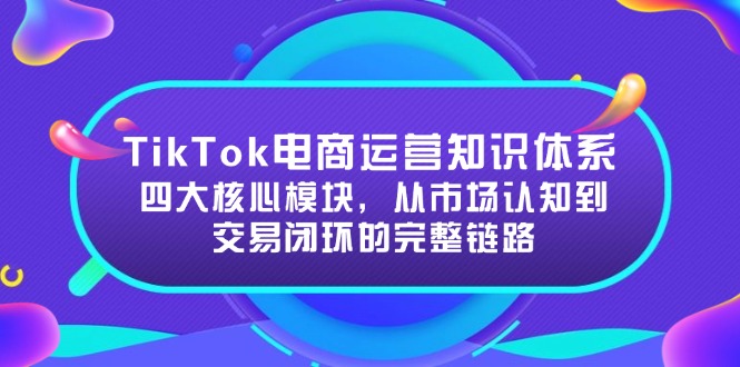 【2025.06.14】TikTok电商运营知识体系：四大核心模块，从市场认知到交易闭环的完整链路百度网盘免费下载-芽米宝库
