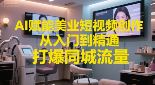 图片[1]-【2025.06.17】AI赋能美业短视频创作，从入门到精通，打爆同城流量，超级AI工具短视频实操落地百度网盘免费下载-芽米宝库