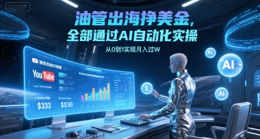 图片[1]-【2025.06.21】油管出海挣美金，全部通过AI自动化实操，从0到1实现月入过万百度网盘免费下载-芽米宝库
