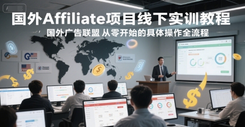 图片[1]-【2025.06.21】国外Affiliate项目线下实训教程，国外广告联盟从零开始的具体操作全流程百度网盘免费下载-芽米宝库