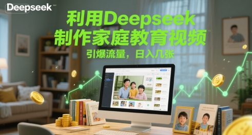 【2025.06.21】利用Deepseek制作家庭教育视频，引爆流量，日入几张百度网盘免费下载-芽米宝库