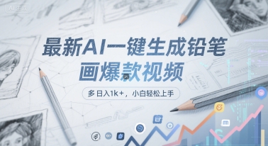 图片[1]-【2025.06.24】最新AI一键生成铅笔画爆款视频，多平台分发，日 入1000+，小白轻松上手百度网盘免费下载-芽米宝库
