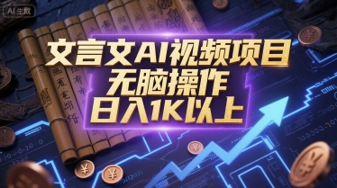 图片[1]-【2025.06.24】文言文AI视频项目，无脑操作，日入1000以上百度网盘免费下载-芽米宝库