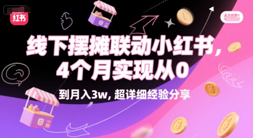 图片[1]-【2025.06.26】线下摆摊联动小红书，4 个月实现从 0 到月入3w，超详细经验分享百度网盘免费下载-芽米宝库