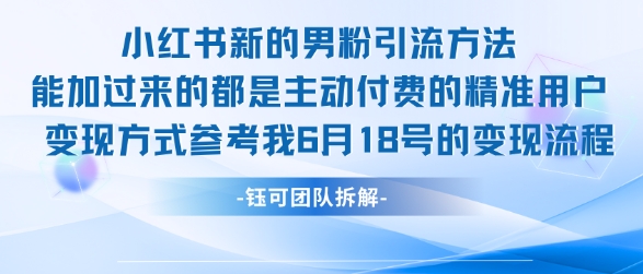 图片[1]-【2025.06.28】小红书全新男粉引流实操方法，日引流100多精准男粉百度网盘免费下载-芽米宝库