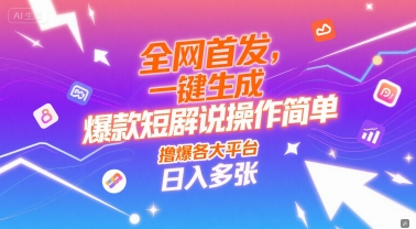 图片[1]-【2025.06.28】全网首发，一键生成爆款短剧解说操作简单，撸爆各大平台，日入多张百度网盘免费下载-芽米宝库