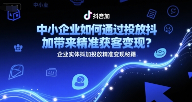图片[1]-【2025.06.28】中小企业如何通过投放抖加带来精准获客变现？企业实体抖加投放精准变现秘籍百度网盘免费下载-芽米宝库