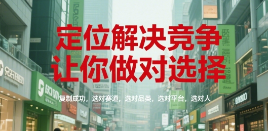 【2025.07.01】定位解决竞争，让你做对选择，复制成功，选对赛道，选对品类，选对平台，选对人百度网盘免费下载-芽米宝库