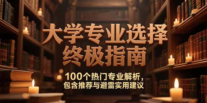 图片[1]-【2025.07.02】付费文：大学专业选择终极指南,100个热门专业解析,包含推荐与避雷实用建议百度网盘免费下载-芽米宝库