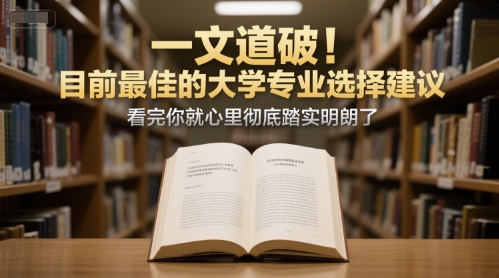 图片[1]-【2025.07.02】付费文章：一文道破！目前最佳的大学专业选择建议，看完你就心里彻底踏实明朗了百度网盘免费下载-芽米宝库