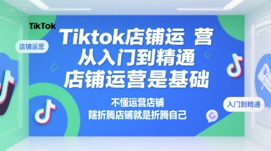 【2025.07.14】Tiktok店铺运营从入门到精通，店铺运营是基础，不懂运营店铺，瞎折腾店铺就是折腾自己百度网盘免费下载-芽米宝库