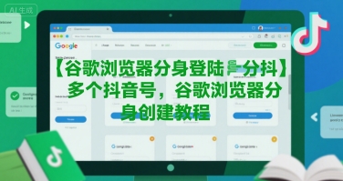 【2025.07.19】谷歌浏览器分身登陆多个抖音号，谷歌浏览器分身创建教程百度网盘免费下载-芽米宝库