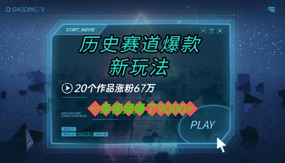 图片[1]-【2025.07.20】20个作品涨粉67W，一条视频收益1000+，历史赛道爆款新玩法百度网盘免费下载-芽米宝库