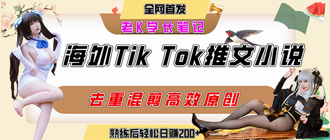 【2025.07.20】海外tiktok小说推文暴力项目，高停留高转化，一天搞顿饭钱不是问题百度网盘免费下载-芽米宝库