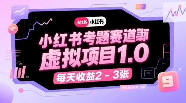 图片[1]-【2025.07.22】小红书考题赛道虚拟项目1.0，项目操作简单，每天收益300+百度网盘免费下载-芽米宝库