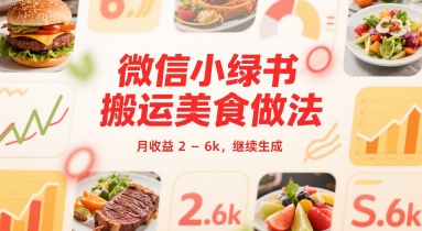 【2025.07.27】微信小绿书搬运美食做法 月收益 2-6k百度网盘免费下载-芽米宝库