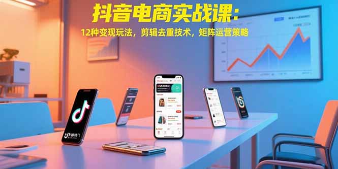 【2025.07.26】抖音电商实战课：12种变现玩法，剪辑去重技术，矩阵运营策略百度网盘免费下载-芽米宝库