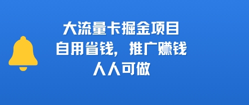 【2025.07.29】大流量卡掘金项目，自用省钱，推广挣钱，人人可做百度网盘免费下载-芽米宝库