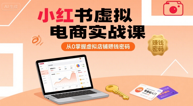 图片[1]-【2025.07.30】小红书虚拟电商实战课，从0掌握虚拟店铺賺钱密码百度网盘免费下载-芽米宝库