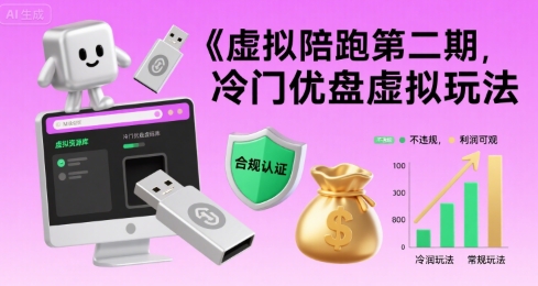 【2025.08.07】虚拟陪跑第二期，冷门优盘虚拟玩法，不违规，利润可观百度网盘免费下载-芽米宝库