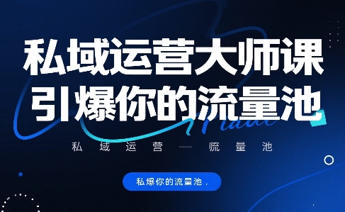 【2025.08.07】私域运营大师课，引爆你的流量池百度网盘免费下载-芽米宝库