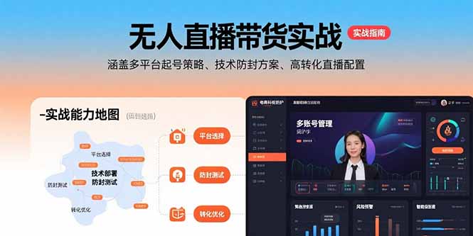 图片[1]-【2025.08.08】无人直播带货实战，涵盖多平台起号策略、技术防封方案、高转化直播配置百度网盘免费下载-芽米宝库