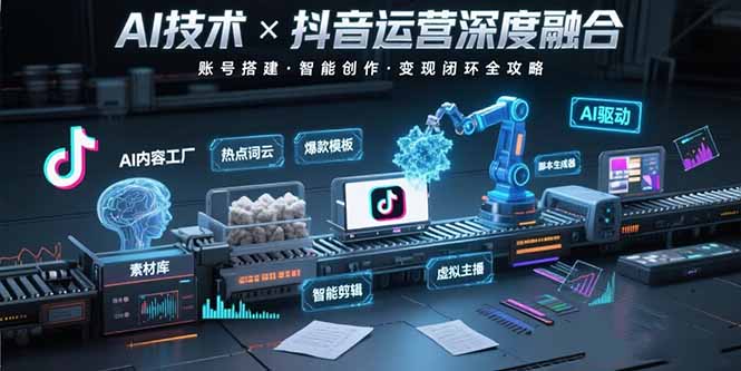 【2025.08.09】AI技术与抖音运营的深度融合应用：涵盖账号搭建、内容创作、收益变现等百度网盘免费下载-芽米宝库