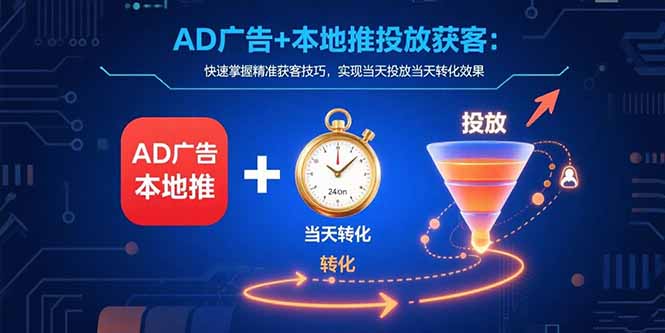 【2025.08.10】AD广告+本地推投放获客：快速掌握精准获客技巧，实现当天投放当天转化效果百度网盘免费下载-芽米宝库