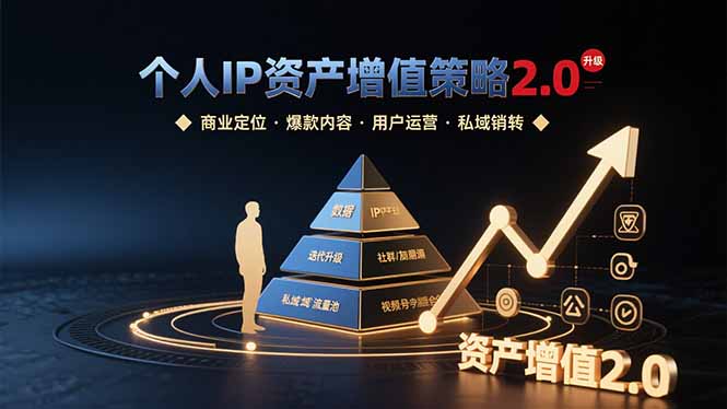 【2025.08.12】个人IP资产增值策略2.0 拆解商业定位/爆款内容/用户运营/私域销转四大模块百度网盘免费下载-芽米宝库