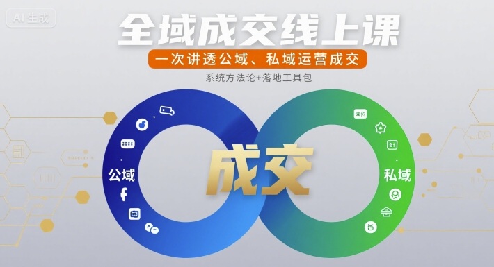 图片[1]-【2025.08.12】全域成交线上课，一次讲透公域、私域运营成交百度网盘免费下载-芽米宝库