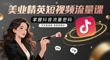 图片[1]-【2025.08.12】美业精英短视频流量课，掌握抖音流量密码，天天有询单，条条有转化百度网盘免费下载-芽米宝库