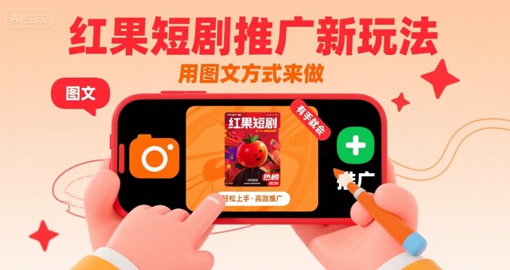 【2025.08.12】红果短剧推广新玩法，用图文方式来做，有手就会百度网盘免费下载-芽米宝库