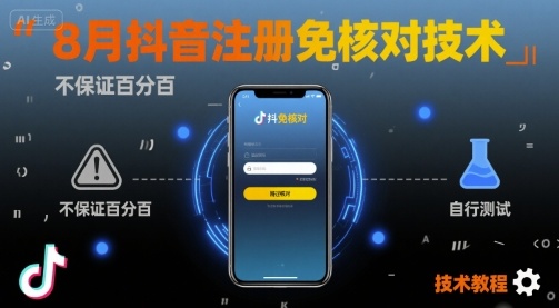 【2025.08.23】8月抖音注册免核对技术，不保证百分百，自测百度网盘免费下载-芽米宝库
