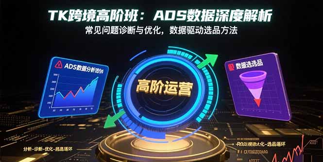 【2025.08.26】TK跨境高阶班：ADS数据深度解析，常见问题诊断与优化，数据驱动选品方法百度网盘免费下载-芽米宝库